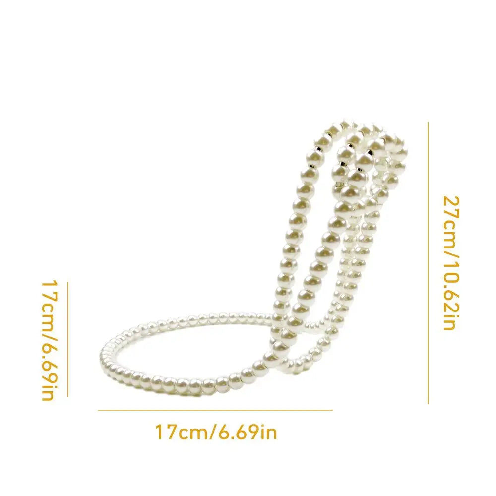 Pearl Necklace Wine Suspended Rack Creative Resin Hanging Single Wine Bottle Holder Stand Desktop Decoration