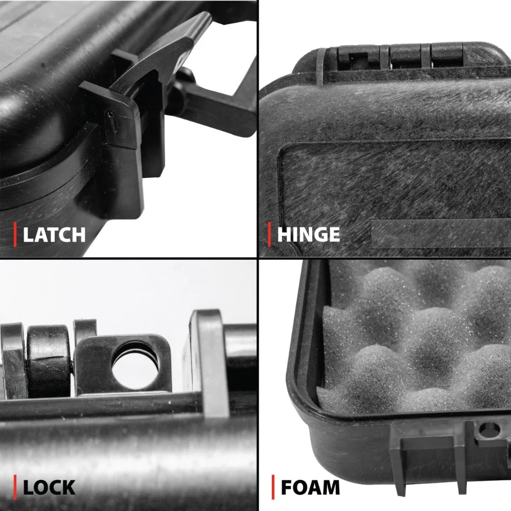 TSA Approved Hard Sided Handgun Case - All-Weather Black Pistol Protective Storage | AlluCanFind