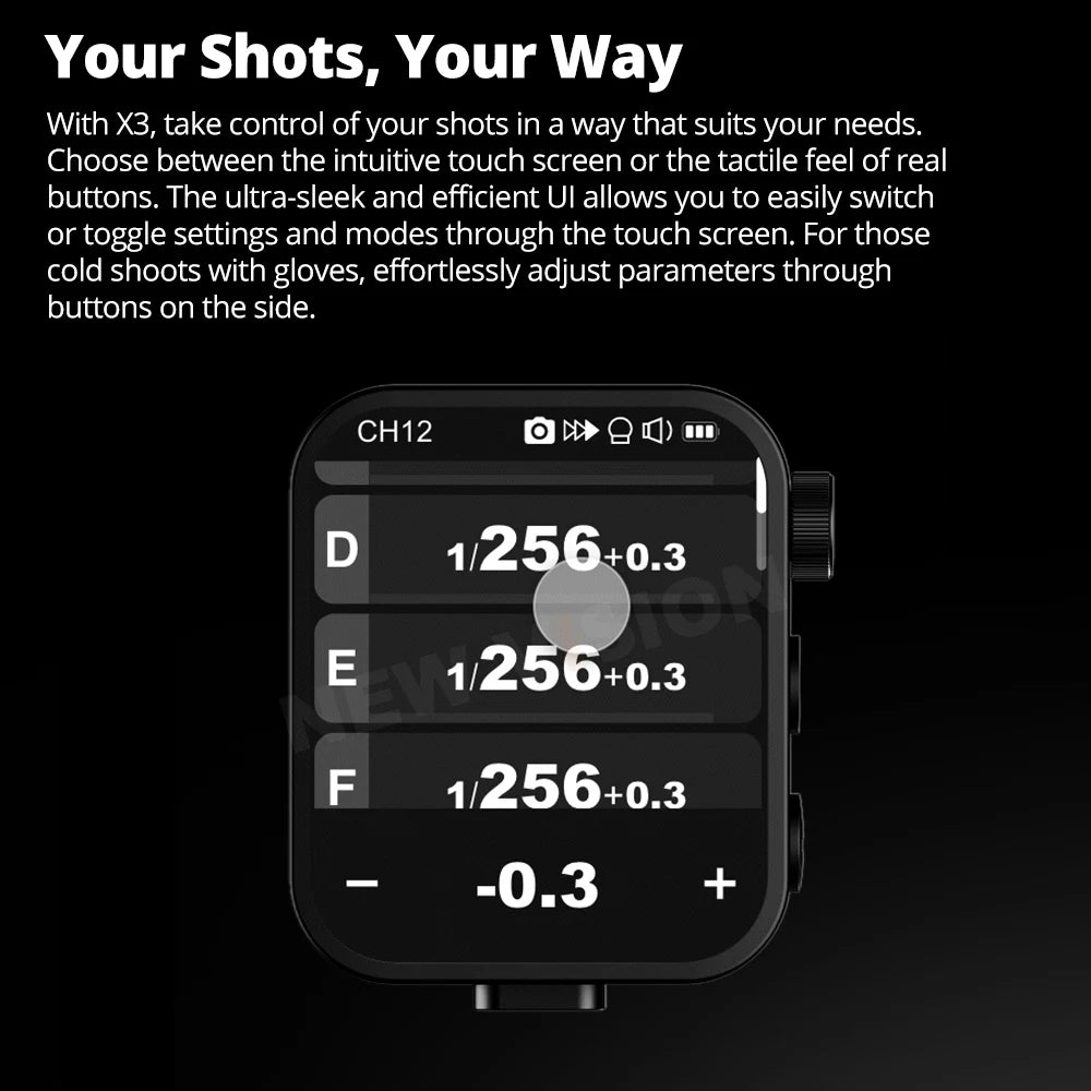 Godox X3 X3-C X3-N X3-S X3-F X3-O 2.4G Wireless Flash Trigger TTL HSS Transmitter with OLED Touchscreen for Canon Nikon Sony etc