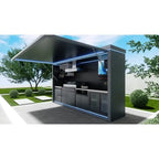Customized heavy duty weatherproof outdoor kitchen folding design with gas grill for outdoor cooking
