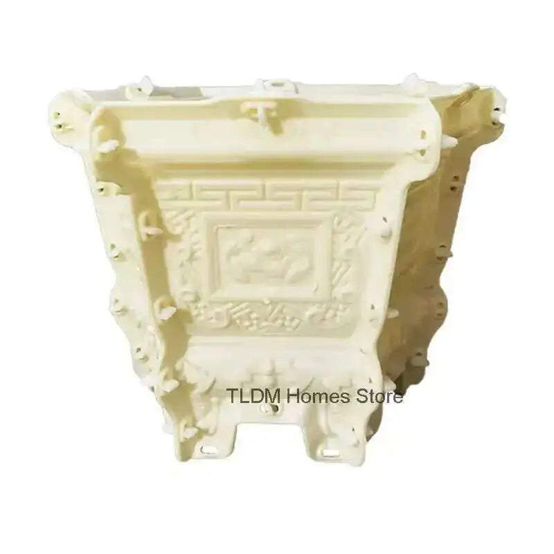 Hexagonal Cement Flowerpot Mold Home Garden Balcony Bonsai Pot Template Concrete Cast-in-place Homemade Plastic Flowerpot Mold