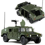 Large Size 1:18 Hummer H1 Military Explosion Proof Car Model Alloy Diecast Simulation Toy Armored Car Metal Tank Model Gift