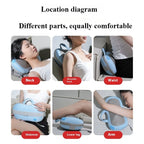 New 3-Speed Adjustment Infrared Heating Neck Back Massage Pillow Red Light Hot Compress Wireless Portable Shiatsu Massage Pillow