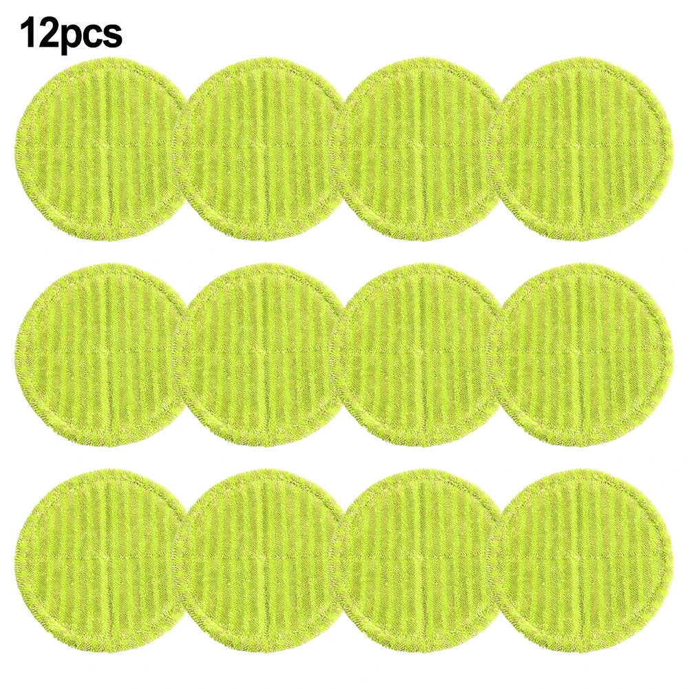 6/12Pcs Mop Cloth Round Wrapping Green Mopping Cloth 16cm For Cordless Electric Mop Rotary Mop Sweeper Replacement Cloth