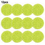6/12Pcs Mop Cloth Round Wrapping Green Mopping Cloth 16cm For Cordless Electric Mop Rotary Mop Sweeper Replacement Cloth