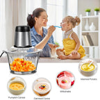 Electric Food Choppers and Dicers Mini Blender Food Processor 2L Glass Bowl Vegetable Grinder Meat Blender Meat Mincers
