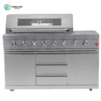 Customized Premium Outdoor Kitchen Garden with Sink Grill Island Durable Modular Stainless Steel Refrigerator Cabinet