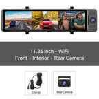 OBDPEAK 3 Camera Dash Cam 4K Car DVR Front Inside Rear 1080P GPS Track