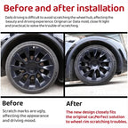 YIKUN For Tesla Model Y 20 Inch Rim Wheel Hub Protection Patch Protectors ABS Wheel Guard Covers Hubcap Accessories 2018-2024