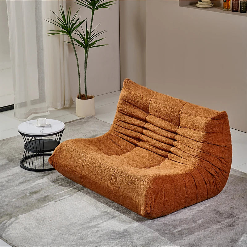 Designer Caterpillar Reclining Sofa Modern Minimalist Balcony Leisure Chair Dual Lounger Can Lie Flat Living Room Reading Sofa