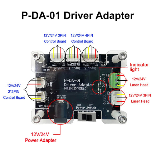 LASER TREE 20W 40W 80W Interface Driver Adapter Board Transfer Board for Laser Engraver Head Laser Module Wood Working Tools