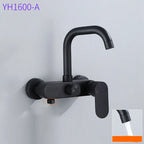Black Brass  kitchen into the wall Hot and Cold Water Faucet wash Basin mop pool Bathtub wash spray Gun Faucet EY-YH1600