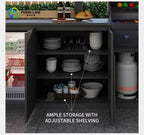 Customized Outdoor Kitchen Cabinets Weatherproof Modular - Interlocking Units with Drawer Dividers, Wine Rack & Tool Storage