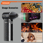Updated X3Ultra Turbo Jet Fan,Mini Handheld 180000RPM Powerful Compressed air Duster for Car Dryer/PC/Home Cleaning -THERAGUN