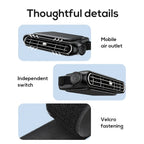 Car Headrest Cooling Fan 3 Speeds Adjustable Electric Car Seat Fan 5V/2A Car Rear Backrest Fan Car Interior Accessories