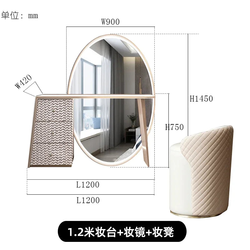Hairstyles Dressing Makeup Vanities Table Mirror Chair European Coffee Modern Dressing Makeup Nail Wood Penteadeira Furniture