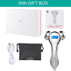4D EMS Face Massager Roller Microcurrent Vibration Facial V Lifting Massage Devices Beauty Skin Care Tool For Neck Eye Body