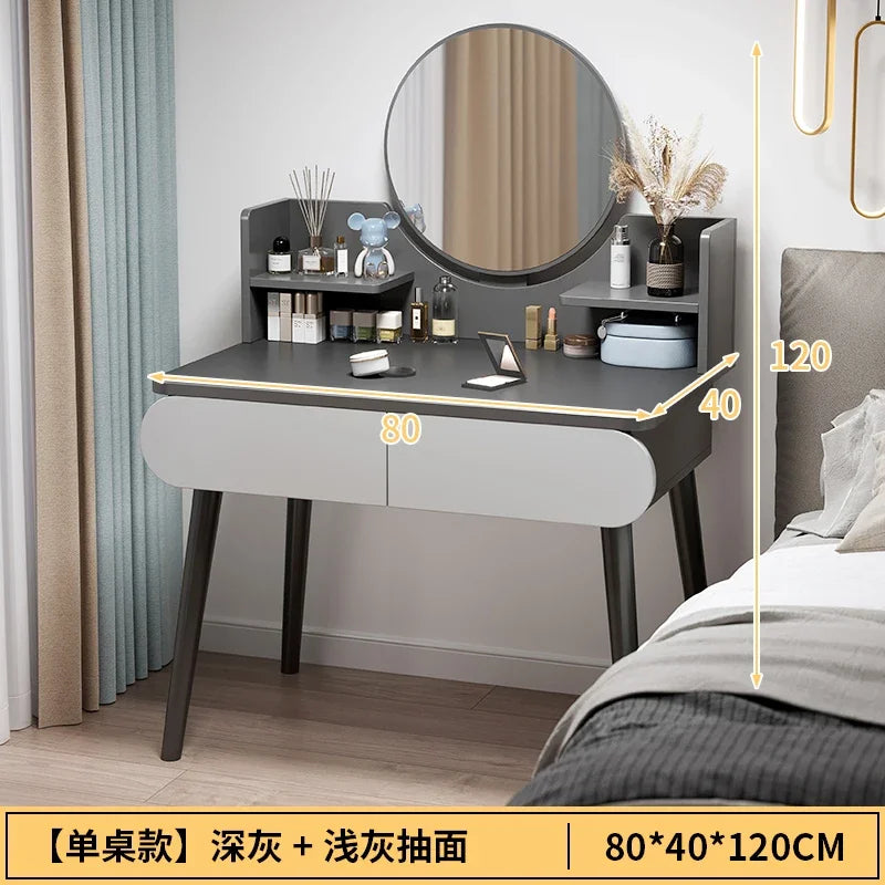 Black Girls Makeup Vanity Table Dresser Stand Drawers Storage Makeup Table Bedroom Desk Coiffeuse De Chambre Home Furniture