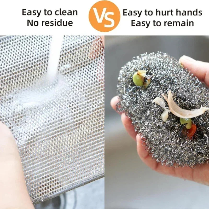 Microfiber Cleaning Cloths Kitchen Metal Cloth Towels Clean Food Frets Microfiber Napkins for Kitchen Stainless Steel Cloth
