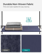 SONGMICS Closet Wardrobe, Portable Closet for Bedroom, Clothes Rail with Non-Woven Fabric Cover, Clothes Storage Organizer