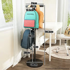BookBag Storage Rack Single Rod Desk Side Hanging Shelf Floor Standing Children's Clothing Rack Living Room Coat Rack Organizer
