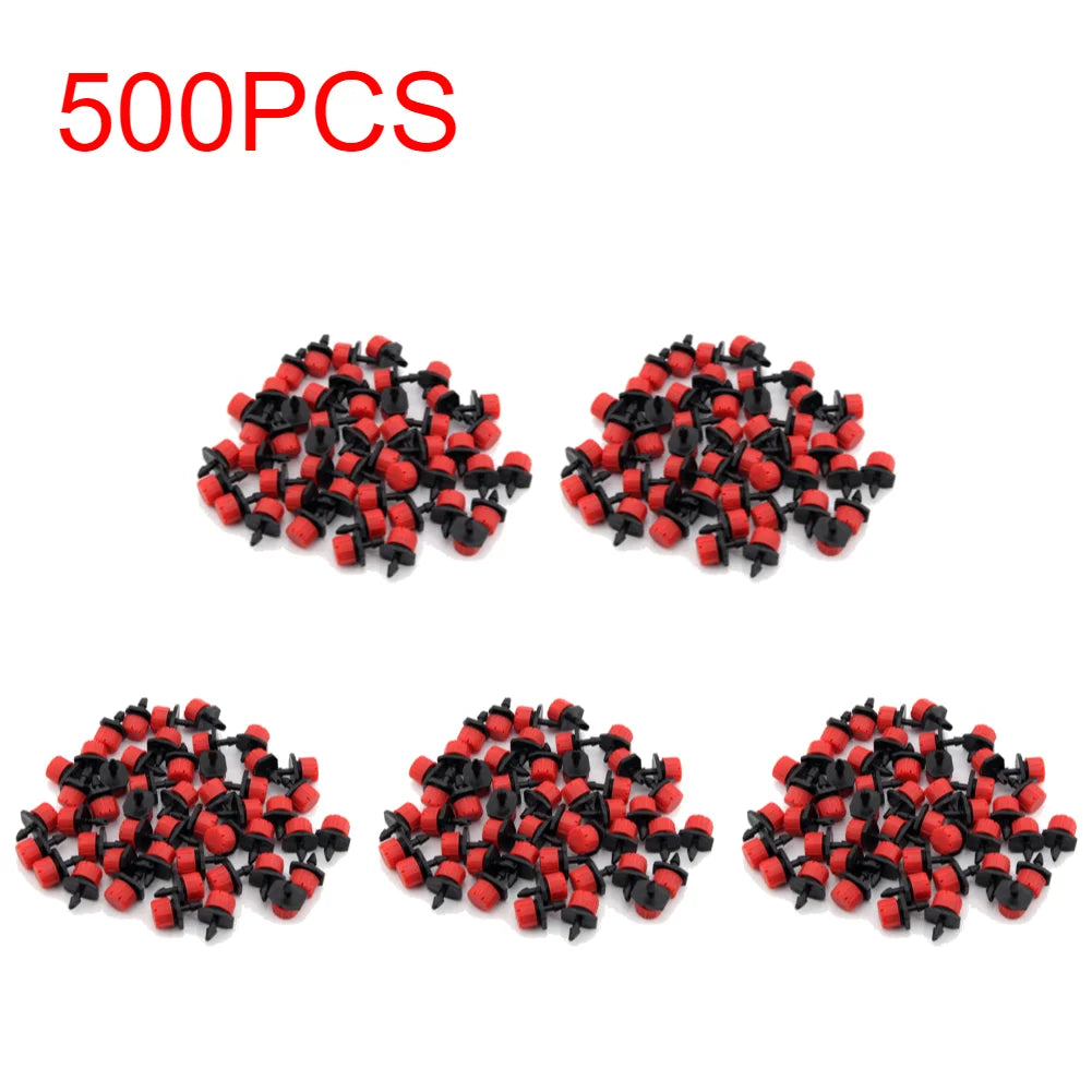 100-500PCS Irrigation Drippers Sprinklers Adjustable Water Dropper Head Sprinkler Flow Head Garden Watering Irrigation System