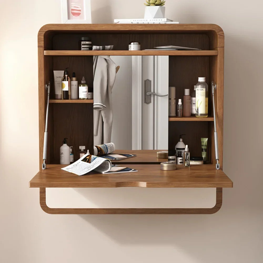 Wall-Mounted Dresser Modern Minimalist Makeup Table Small Apartment Bedroom Internet Celebrity Ins Mini Dresser