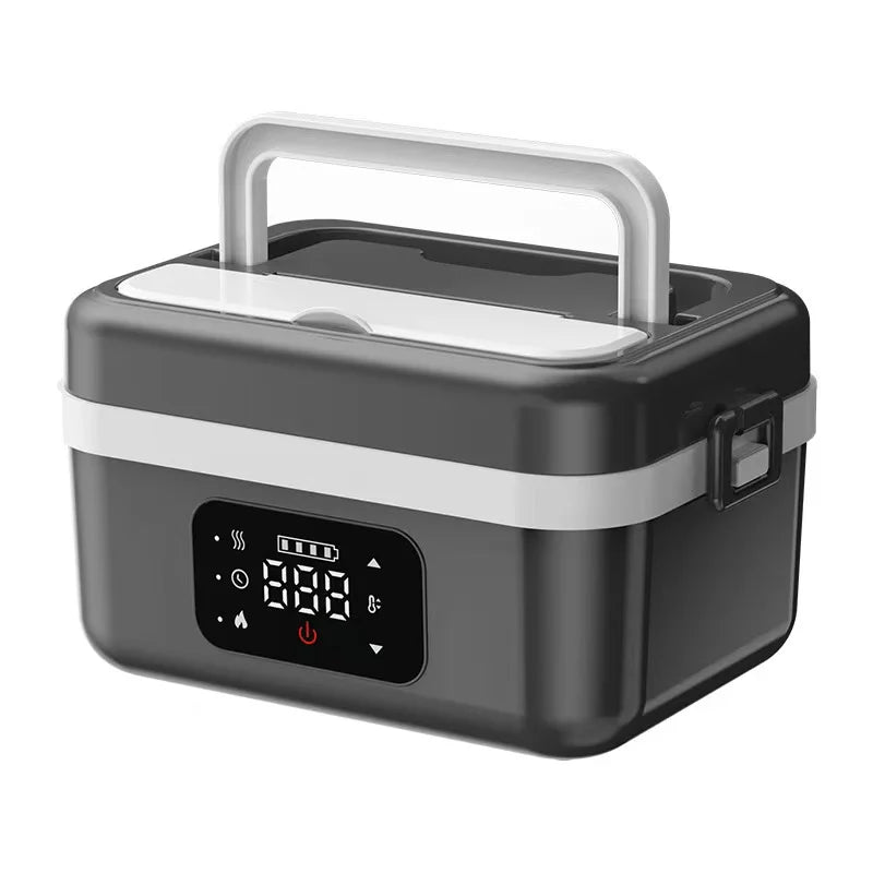 Portable Wireless Lunch Box Heating Water-free Bento Box Large Capacity Insulated Lunch Box For Travel/Office LCD Display