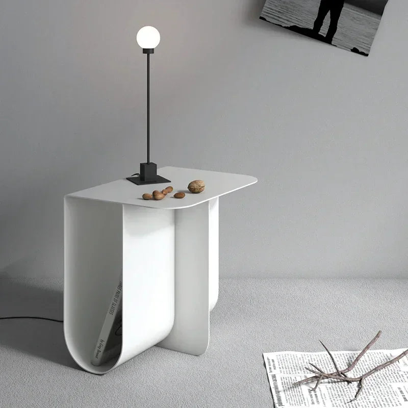 Nordic Metal Creative Sofa Side Table Coffee Table Living Room Modern Bedroom Light Luxury Storage Bedside Table Small Tables