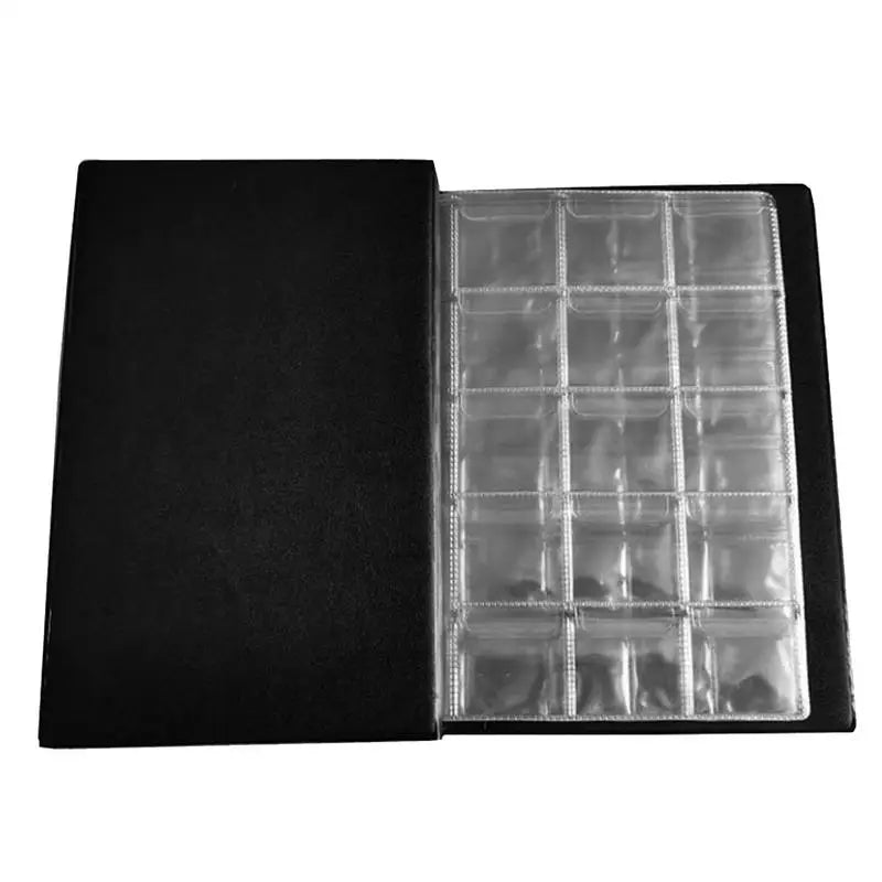 Portable Coin Collection Set 300 Panels Pvc Transparent Loose-leaf Philatelic Book Album with Zipper Protection Coin Collections
