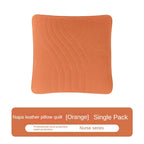 Car Seat High-end Leather Pillow Neck Driving Seat Headrest Back Cushion Luxury Universal Auto Lumbar Support Waist Head Qulit