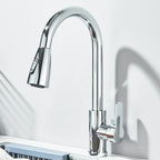 Kitchen Sink Faucets stainless steel Pull Out Kitchen Sink Water Tap Deck Mounted Mixer Stream Sprayer Head Hot Cold Taps