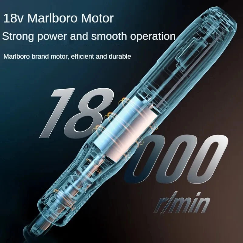Deli Engraving Pen Grinder 18V 4-speed regulation Engraver Mini Drill Electric Rotary Tool DIY Drill Grinding Electric Drills