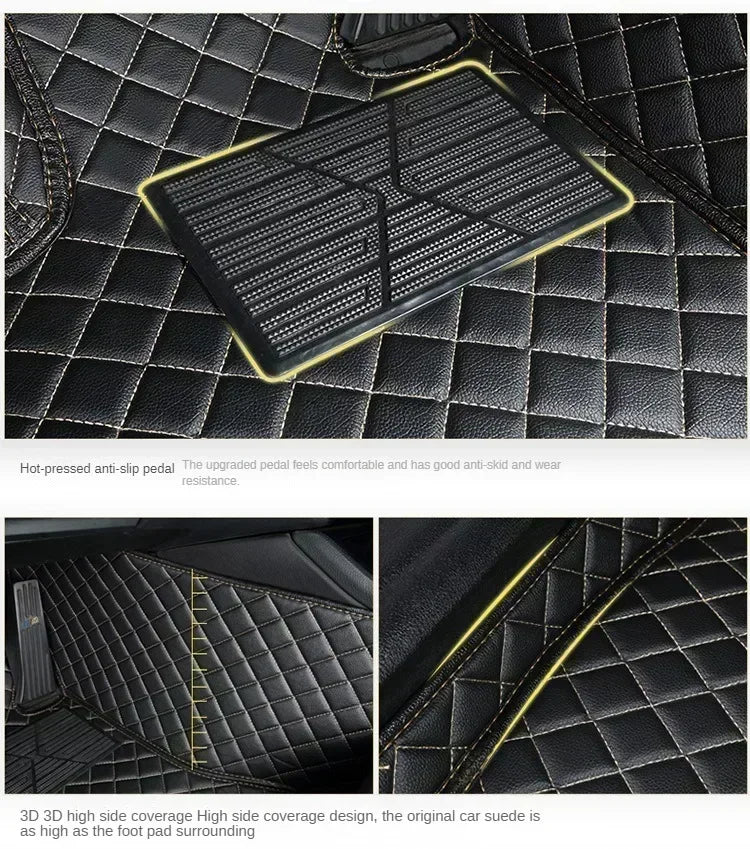 Customized Splicing Color Car Floor Mat for Peugeot 206 2004-2008 207 CC 301 2012-2019 607 2004-2006 Interior Car Accessories