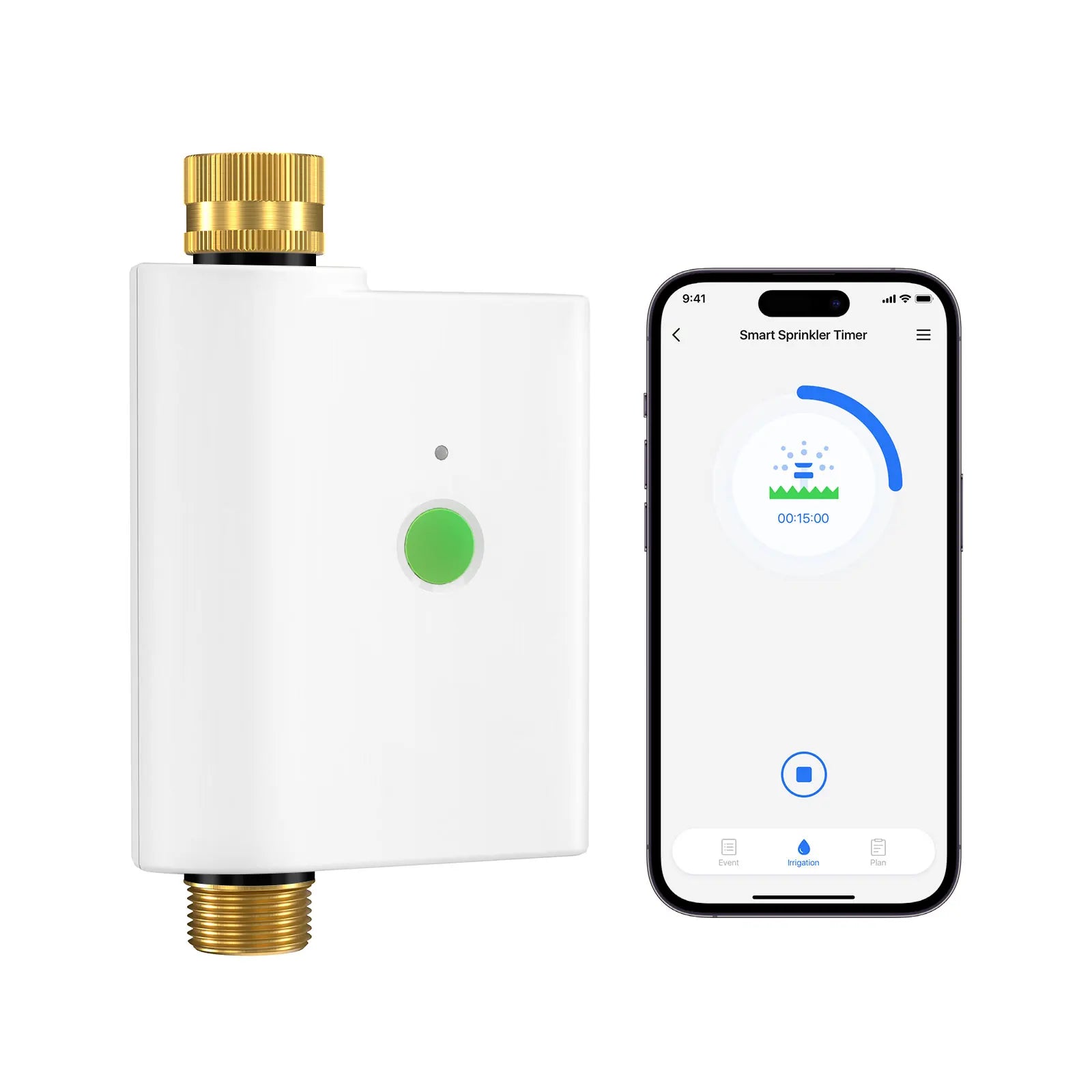 Meross Smart Sprinkler Timer Wifi Hose Faucet Timer with Brass with Tracking & Alerts Function