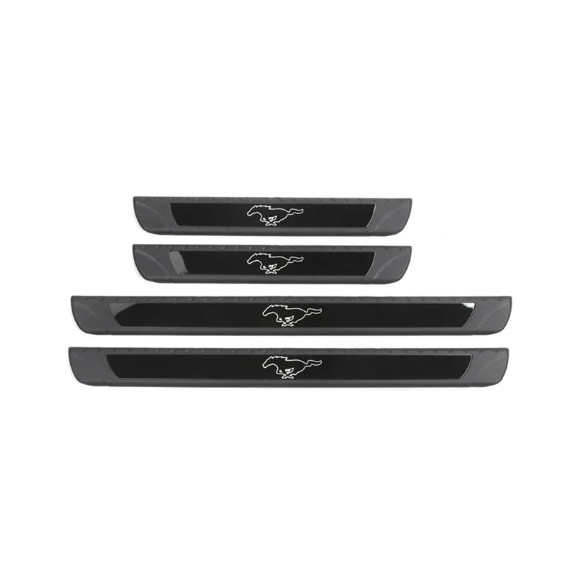 4PCS Door Pedal Sill Strip for Ford Mustang Mach-E External Threshold Bar Anti-stepping Sticker Protection Accessories 2021-2023