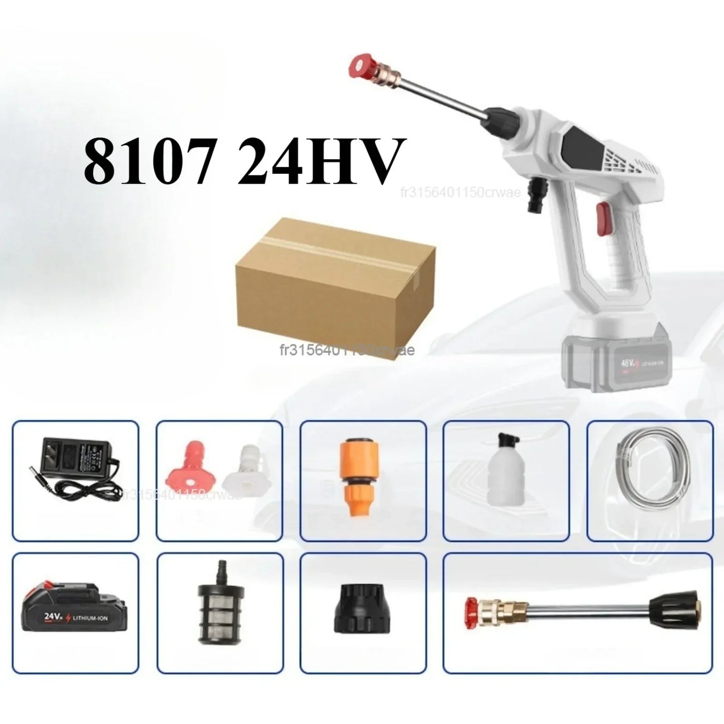 High pressure home car wash water gun electric car wash machine rechargeable wireless lithium battery car wash machine