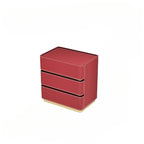 3 4 5 drawers Saddle leather Storage locker household living room drawer cabinet Italian light luxury wood Dressers Furniture