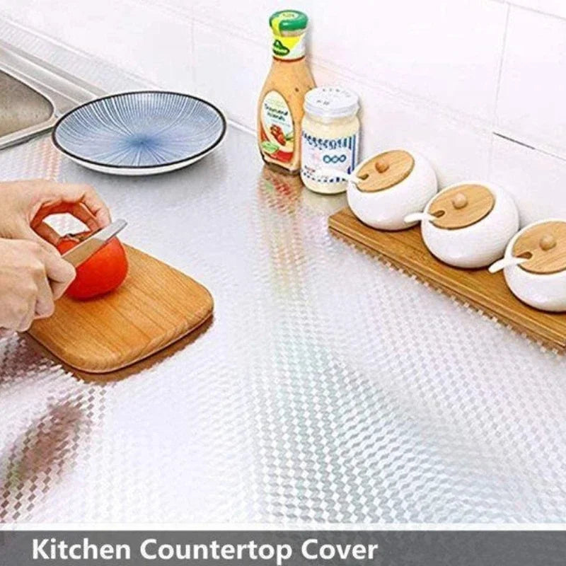 Kitchen Backsplash Stickers,40 X 100cm, Self Adhesive Drawer Liner Peel and Stick Foil Wallpaper Cabinets Shelf Sticker