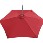 10ft Offset Patio Umbrella with Tilt Crank - UV 50+ Sun Shade for Garden, for market & Pool - Sturdy 6-Rib Design, Red