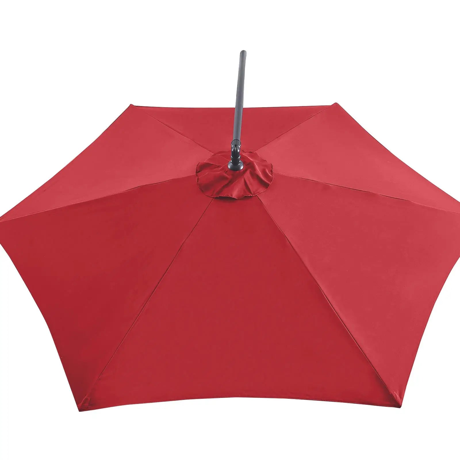 10ft Offset Patio Umbrella with Tilt Crank - UV 50+ Sun Shade for Garden, for market & Pool - Sturdy 6-Rib Design, Red