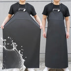 Soft PU Leather Kitchen Apron Black Green Waterproof Work Apron Oil-proof Aquatic Butchery Food Apron Farmers Market
