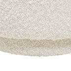 15" Mushroom Footstool Ottoman, Ivory White Boucle Stool