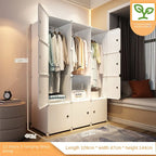 Home Bedroom Furniture Simple Wardrobe Clothes Cabinets Dressers Cube Storage Locker Baby Closet Plastic Collapsible Dustproof