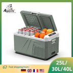 Alpicool QX 25L 30L 40L Portable Refrigerator 12/24V DC 100-240V AC Fridge Freezer Dual Zone 12V Compressor Cooler for Camping
