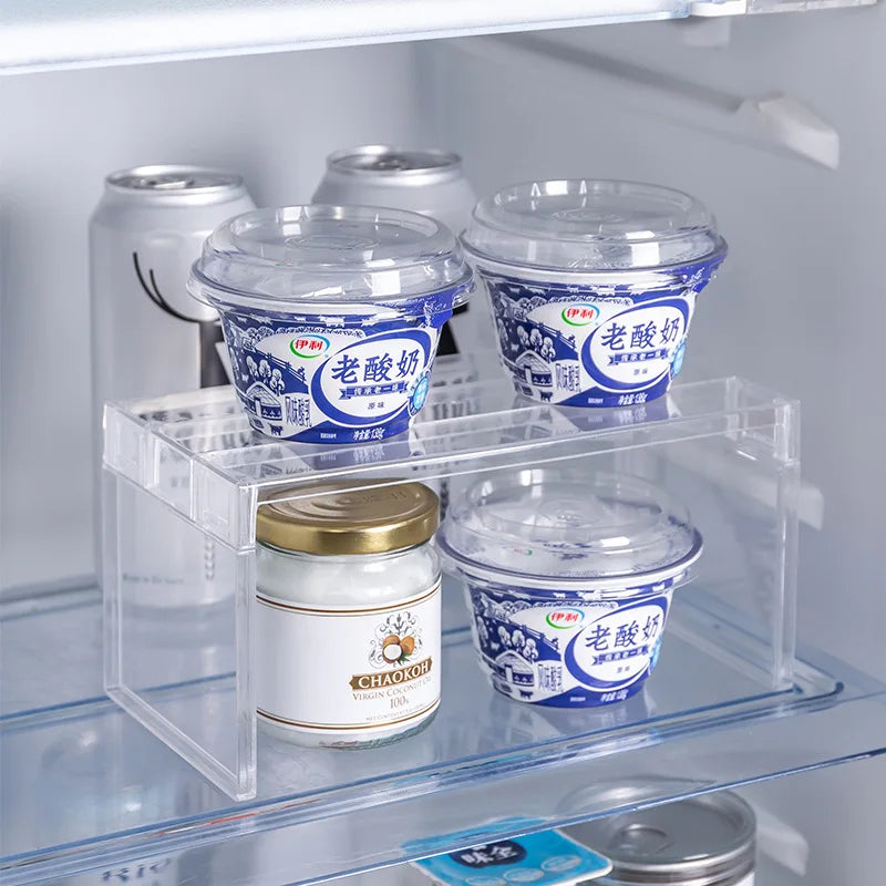 Layered Shelf Refrigerator Storage Kitchen Storage Shelf Toy Figurine Storage Cosmetics Shelf Kitchen Accessories Organizer Rack