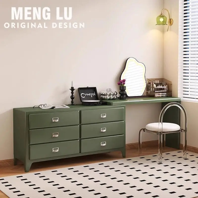 Nordic Storage Dresser Bedroom Modern 6 Drawer European Dresser Girls Luxury Green Toaletka Z Lustrem Do Sypialni Home Furniture