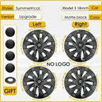 4PCS Hub Cap Car for Tesla Model 3 18 Inch Wheel Cap Replacement Automobile Wheel Hubcap Full Rim Cover Accessories 2018-2023