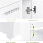 Getone washbasin Under wardrobe wardrobe White Bathroom wardrobe For bathroom, With 2 Doors 2 Trays, White, 60x31x60cm
