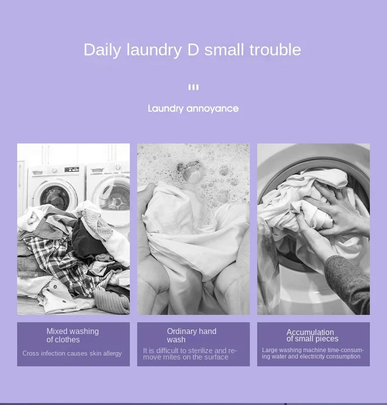 Mini Folding Portable Washing Machine 8L Socks Underwear Panties Retra